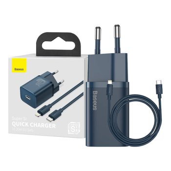 Ātrais sienas lādētājs Baseus Super Si 1C 20W ar Lightning kabeli