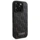 Karl Lagerfeld iPhone 16 Pro Max vāciņš Leather Monogram Metal Logo MagSafe, melns