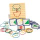 Koka Puzle Figūru Veidošanai ar Gumijām - Geoboard Geoplan l Maze Board with Rubber Bands