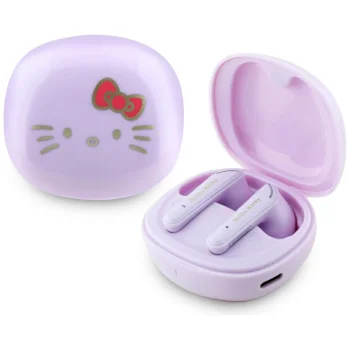 Hello Kitty TWS наушники O с глянцевым покрытием — фиолетовые