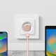 Puro 20W GaN USB-C sienas lādētājs ar USB‑C pieslēgvietu – rozā