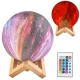 Dekoratīvā Nakts lampa 3D Mēness ar Pulti - 16 krāsas | Night LED Lamp Moon with Remote Control