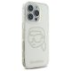 Karl Lagerfeld iPhone 16 Pro Max Case IML Rhinestones Karl Head, Transparent