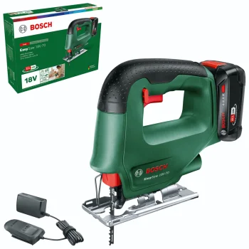 Bosch EasySaw 18V-70 akumulatora figūrzāģis ar 2,0 Ah akumulatoru