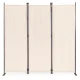 Folding Outdoor Privacy Screen 3 Panel 5.4 x 5.5 ft, Beige MultiGarden