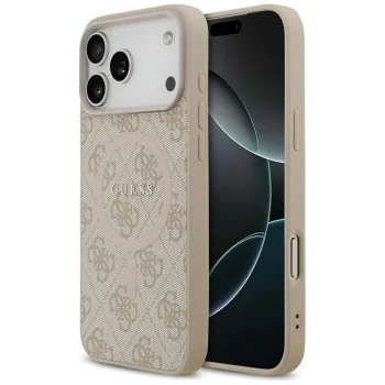 Чехол Guess 4G Ring Classic Logo MagSafe для iPhone 17 Pro Max, розовый