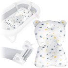 Ergonomisks vannas ieliktnis zīdaiņiem Ricokids, balts ar zilu