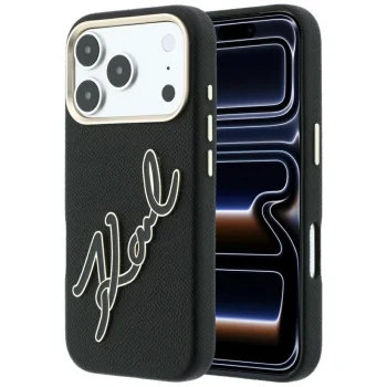 Чехол Karl Lagerfeld Smooth Big Resin Signature Logo для iPhone 18 Pro / 17 Pro, черный