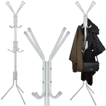 Metāla stāvpakaramais drēbēm 170 cm, Ruhhy 23814, balts