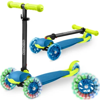 Bērnu trīsriteņu skrejritenis Ricokids Loco, zils-zaļš