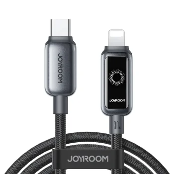 Joyroom S-A55 StarFlight USB-C - Lightning kabelis 30W 1.2m, melns