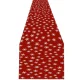 Ziemassvētku galda celiņš ar sniegpārslām 33x275 cm, sarkans/balts