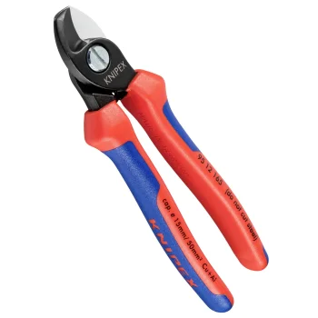 Cable Shears KNIPEX 95 12 165, 165 mm, Red / Black