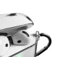 Чехол для AirPods 4 Puro 0.3 Nude с карабином, прозрачный