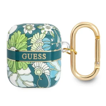 Чехол Guess AirPods Flower Strap зеленый
