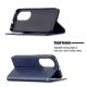 Huawei P50 Geometric Pattern Leather Stand Case Cover - Blue | Vāks Maciņš Maks Grāmatiņa Apvalks