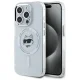 Karl Lagerfeld iPhone 15 Pro Max vāciņš IML Metal Choupette Head MagSafe, balts