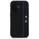 BMW iPhone 16 vāciņš Silicone Hexagon Blue Line MagSafe, melns