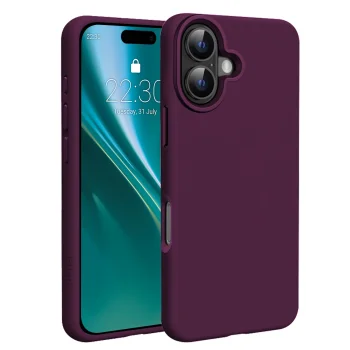 Etteri Silicone Mag silikona vāciņš iPhone 16 6.1" ar MagSafe, tumšais ķirsis