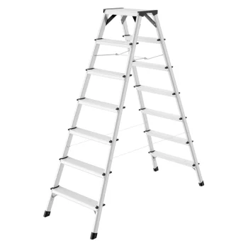 Hailo D60 StandardLine divpusējās kāpnes, 2x7 pakāpieni