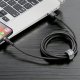 Baseus Cafule Cable Nylon Braided USB / Lightning QC3.0, 2A, 3M, Black-Gray | Кабель для зарядки