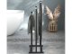 Freestanding Metal Towel Rack Industrial Loft Style, Black