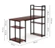 Datora biroja galds ar plauktiem, ModernHome, ozols