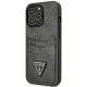Guess 4G Triangle Logo Cardslot vāciņš iPhone 13 / 13 Pro, melns
