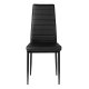 Modern Dining Chairs Set of 4 with High Back Faux Leather ModernHome, Black