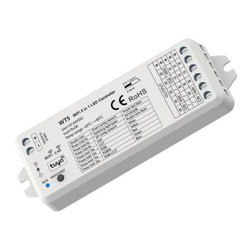 Умный LED Контроллер WT5 5-в-1 Tuya Wi-Fi RGB+CCT 12-24V