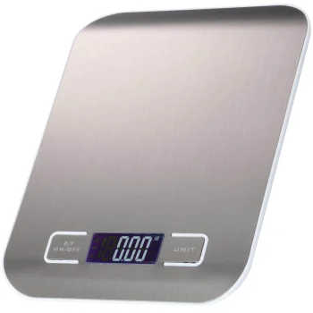 Digital Kitchen Scale 5kg/1g Stainless Steel with Backlit LCD Display