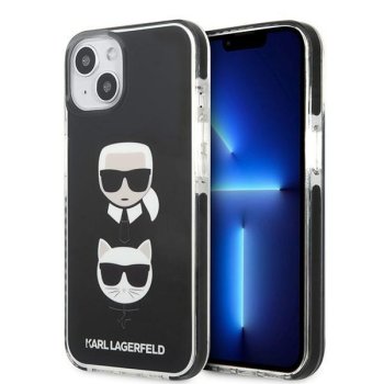 Karl Lagerfeld Karl & Choupette Head vāciņš iPhone 13 mini, melns
