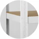 Humberg 4841 metāla noliktavas plaukts 150x75x30 cm, balts