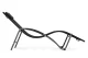 Multigarden LG033 Garden Lounger with Headrest, Black