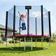 4Fizjo CLASSIC Garden Trampoline for Kids, 252 cm (8FT), Pink/Black