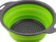 Collapsible Silicone Colander Kitchen Strainer and Bowl, random colors