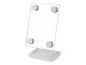 LED Illuminated Cosmetic Makeup Mirror with 180° Rotation, White