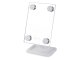 Makeup Kosmētisks Spogulis ar LED Apgaismojumu un 180° Rotāciju, Balts | Makeup Cosmetic Mirror with LED Lightning
