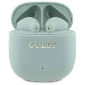 Guess Bluetooth austiņas GUTWSJ14ESGN TWS + dokstacija zaļa/zaļa Printed Classic Logo | headphones docking station...