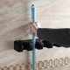 Wall-mounted Hanger House Cleaning Tool (mop, broom) Holder / Garden Tool Storage / Garage Organizer, Black