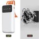 Dudao K6Pro universālais 10000mAh Power Bank ar USB kabeli, Type C, Lightning - balts | Universal With Cable, White...