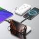 Wozinsky W11-W 10000mAh 10W ārējais akumulators ar kabeļiem un lukturīti, balts