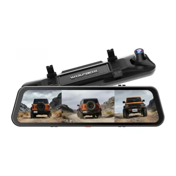 WOLFBOX G900TriPro Bumper WiFi 4K + 2.5K + 1080p 12" IPS Touchscreen Mirror Dash Cam