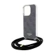 Чехол Guess для iPhone 15 Pro Max Crossbody Cord 4G Print, черный