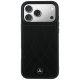 Mercedes Leather with Crossed Lines MagSafe Case for iPhone 17 Pro, Black