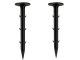 Strong Landscape Fabric Pegs Garden Stakes 10 Pcs Plastic Anchors, Black