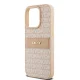 DKNY Mono Stripe & Metal Logo vāciņš iPhone 15 Pro, rozā