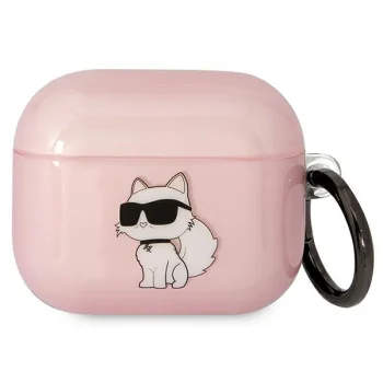 Чехол Karl Lagerfeld Ikonik Choupette для AirPods 3, розовый