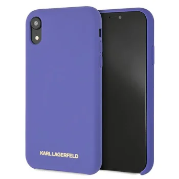 Чехол Karl Lagerfeld Silicone для iPhone XR, фиолетовый