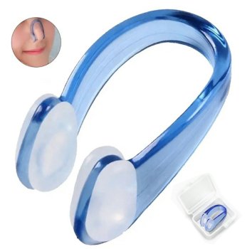 Swimming nose clip for adults and children, transparent white